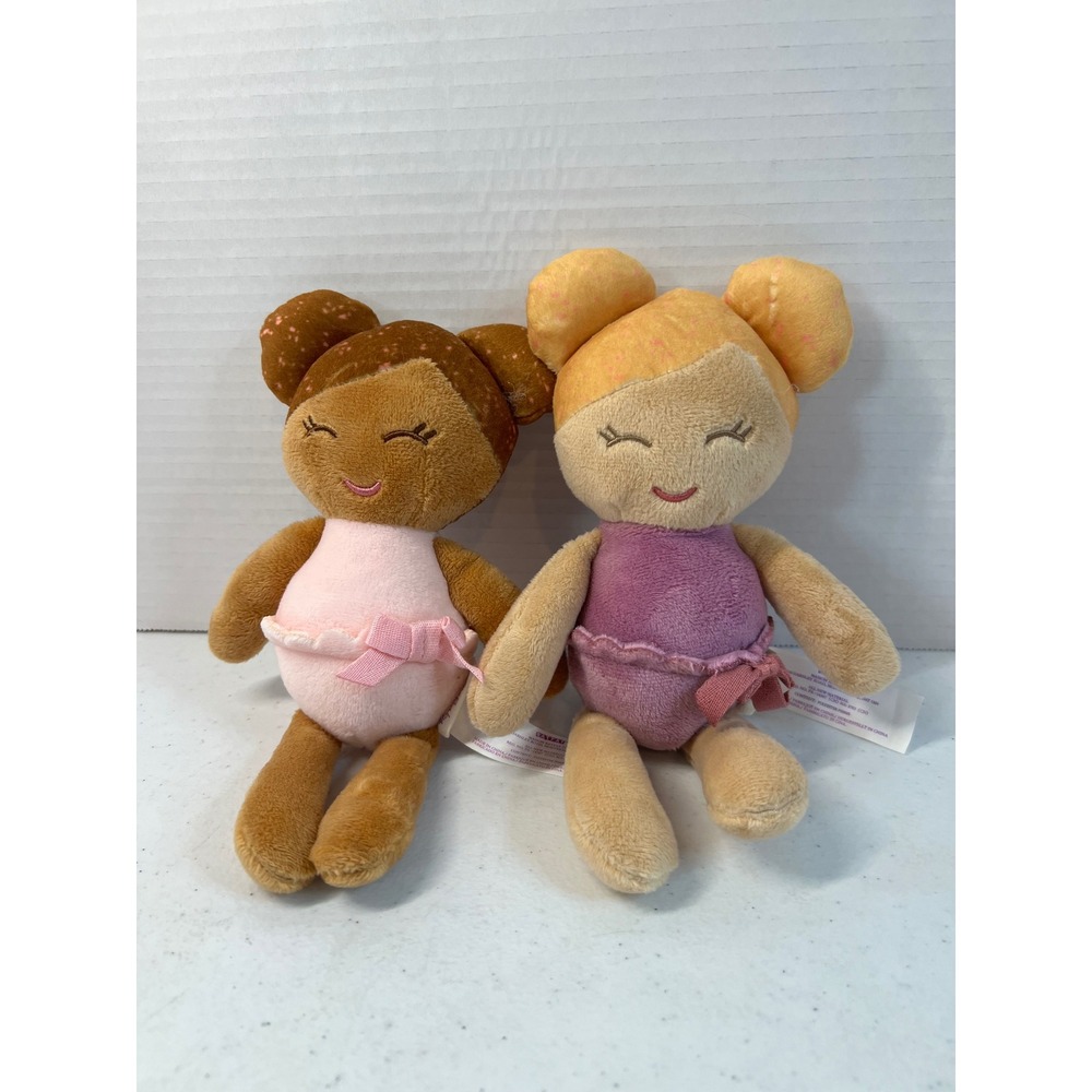 Battat LullaBaby Plush Ballerina Doll Set of 2 Pink Purple Tutu CH0940-01 8 Inch